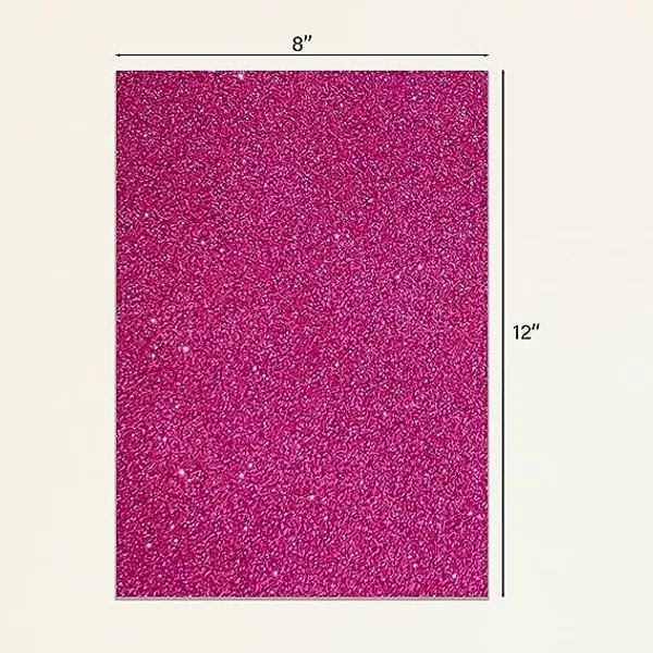Multicollor_Glitter_Foam_Sheets_|_A4_Size_Self-Adhesive_Sparkle_Eva_Sheets_For_Crafting_|_Thick_And_Shiny_Foam_Sheet_|_For_Children'S_Craft_Activities_Diy_Art_Cutters_|_30_X_20Cm_/_Pack_Of_10_/_Magenta