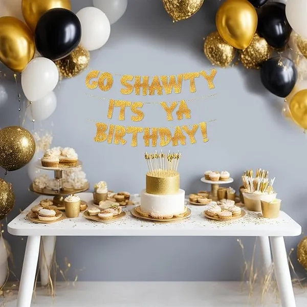 Gold_Go_Shawty_It'S_Ya_Birthday_Banner_|_B'Day_Party_Gold_Glitter_Banner_|_Party_Decorations_And_Supplies_|_21St,_30Th,_40Th,_50Th,_60Th,_70Th,_80Th_Adult_Birthday_Decorations
