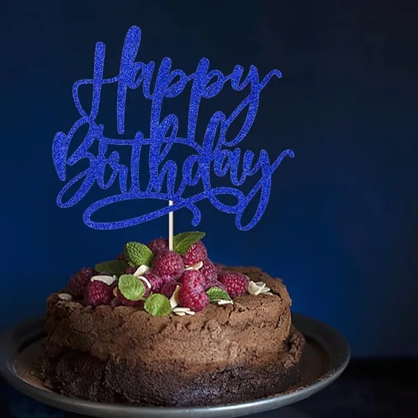 Blue_Happy_Birthday_Cake_Topper_|_Blue_Glitter_Cake_Topper_|_Glitter_Cake_Decoration_|_B'Day_Celebration/Blue_Color