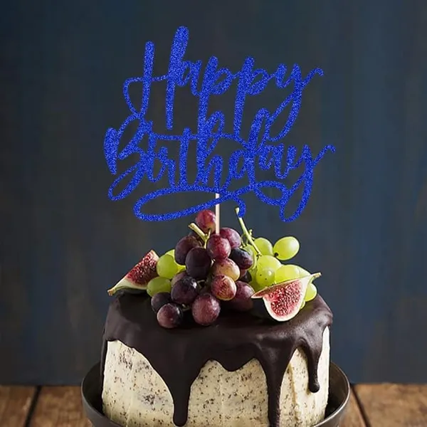 Blue_Happy_Birthday_Cake_Topper_|_Blue_Glitter_Cake_Topper_|_Glitter_Cake_Decoration_|_B'Day_Celebration/Blue_Color