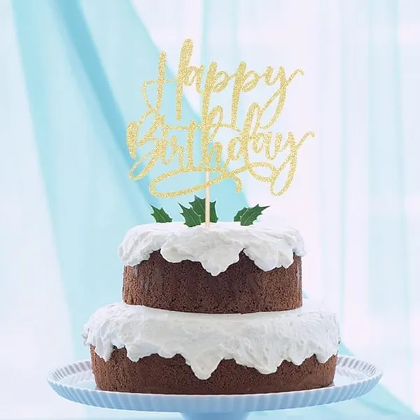Gold_Happy_Birthday_Cake_Topper_|_Golden_Glitter_Cake_Topper_|_Glitter_Cake_Decoration_|_B'Day_Celebration/Golden_Color