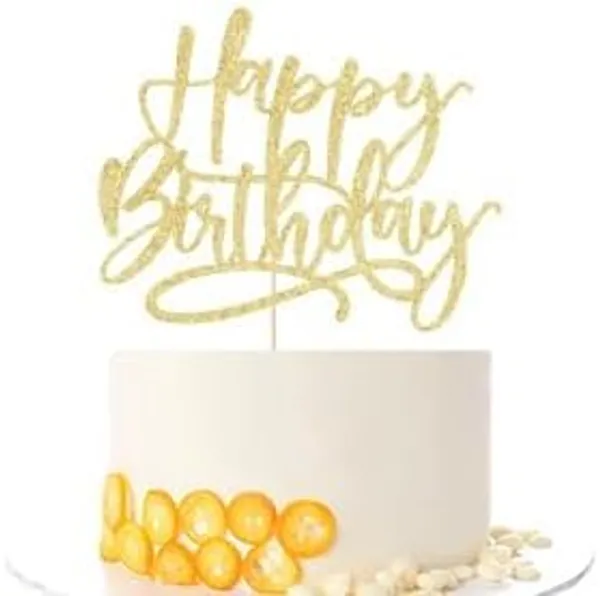 Gold_Happy_Birthday_Cake_Topper_|_Golden_Glitter_Cake_Topper_|_Glitter_Cake_Decoration_|_B'Day_Celebration/Golden_Color