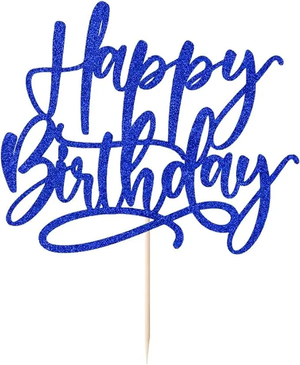 Multicollor_Happy_Birthday_Cake_Topper_|_Purple_Glitter_Cake_Topper_|_Glitter_Cake_Decoration_|_B'Day_Celebration/Purple_Color