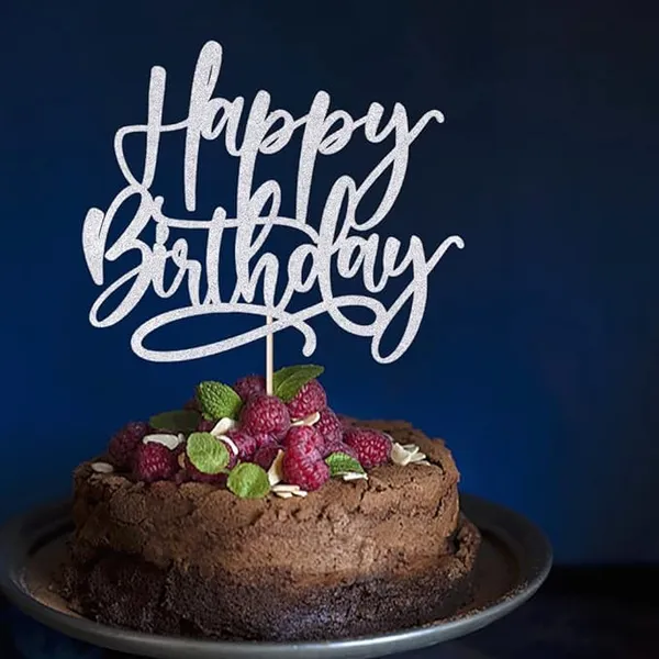 Silver_Happy_Birthday_Cake_Topper_|_Silver_Color_Glitter_Cake_Topper_|_Glitter_Cake_Decoration_|_B'Day_Celebration/Silver_Color