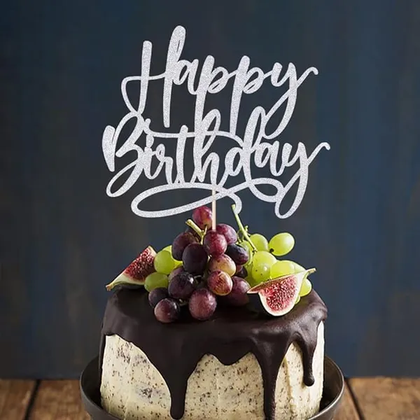 Silver_Happy_Birthday_Cake_Topper_|_Silver_Color_Glitter_Cake_Topper_|_Glitter_Cake_Decoration_|_B'Day_Celebration/Silver_Color