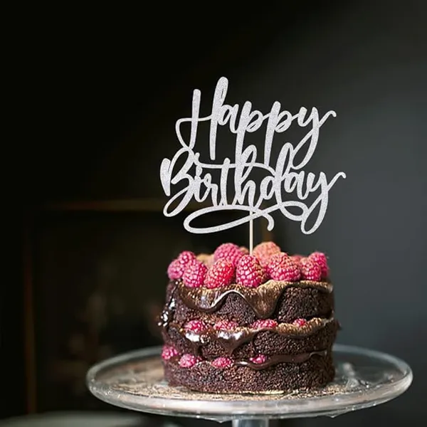 Silver_Happy_Birthday_Cake_Topper_|_Silver_Color_Glitter_Cake_Topper_|_Glitter_Cake_Decoration_|_B'Day_Celebration/Silver_Color