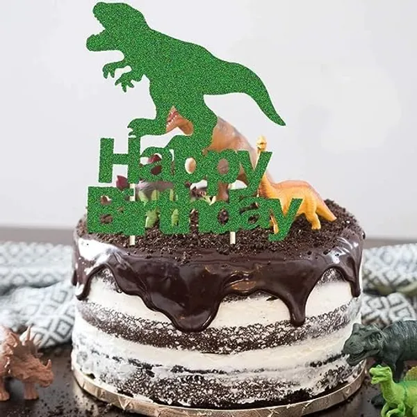 Multi_Happy_Birthday_Dinosaur_Cake_Topper_|_Green_Glitter_Jurassic_Dinosaur_Cake_Topper_|_Animal_Theme_Party_Cake_Decoration_|_Jungle_Theme_Celebration
