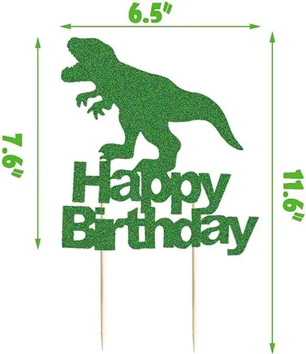 Multi_Happy_Birthday_Dinosaur_Cake_Topper_|_Green_Glitter_Jurassic_Dinosaur_Cake_Topper_|_Animal_Theme_Party_Cake_Decoration_|_Jungle_Theme_Celebration