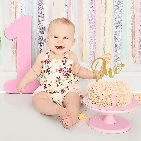 Gold_Heart_One_Cake_Topper_|_Gold_Glitter_Cake_Topper_For_1St_Birthday_|_Birthday_Party_Cake_Decoration_|_Single_Sided_Cake_|_Smash_Decoration_|_Photo_Booth_Props