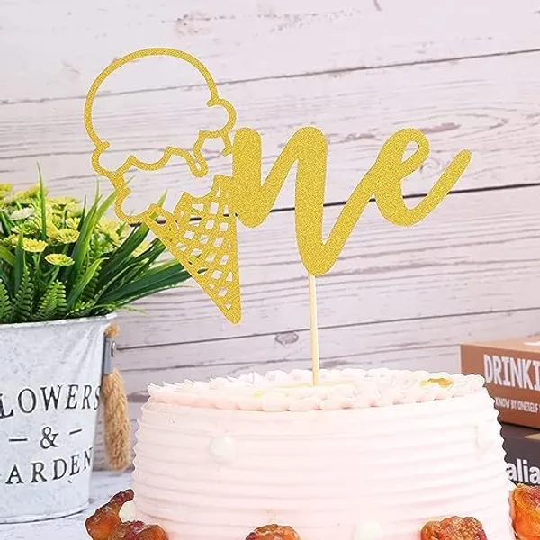 Gold_One_Ice_Cream_Cake_Topper_|_Gold_Glitter_Cake_Topper_For_First_Birthday_|_Summer_Themed_Birthday_Party_Decoration_|_Smash_Cake_Decoration_|_Photo_Prop