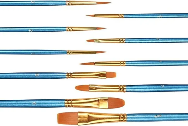 Multicollor_10Pcs_Paint_Brushes_Set_|_Oil_Paint_Brushes_|_Watercolor_Paint_Brush_|_Gouache_Painting_|_Acrylic_Painting