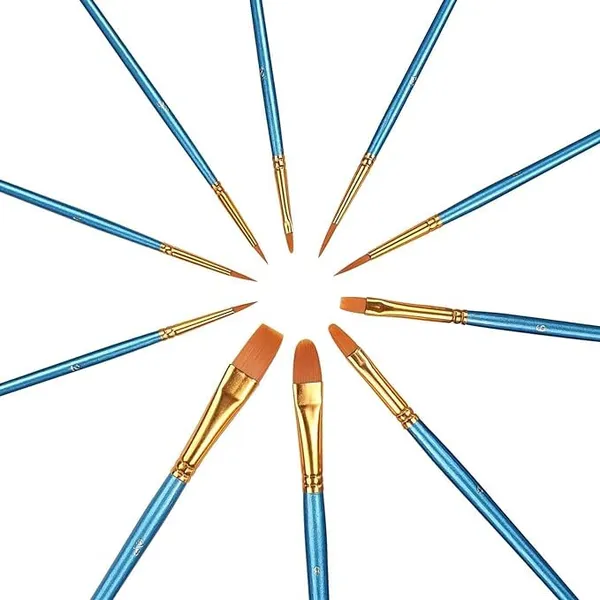 Multicollor_10Pcs_Paint_Brushes_Set_|_Oil_Paint_Brushes_|_Watercolor_Paint_Brush_|_Gouache_Painting_|_Acrylic_Painting