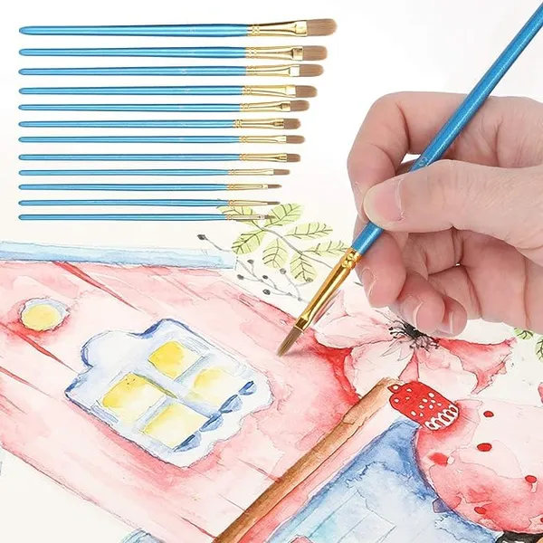 Multicollor_12Pcs_Paint_Brushes_Set_|_Oil_Paint_Brushes_|_Watercolor_Paint_Brush_|_Gouache_Painting_|_Acrylic_Painting