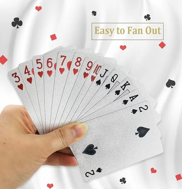 Silver_Deck_Poker_Card_|_Waterproof_Silver_Foil_Playing_Cards_|_Perfect_For_Party_And_Game_|_Foil_Deck_|_Washable_Flexible_For_Adults,_Family,_Game_And_Party