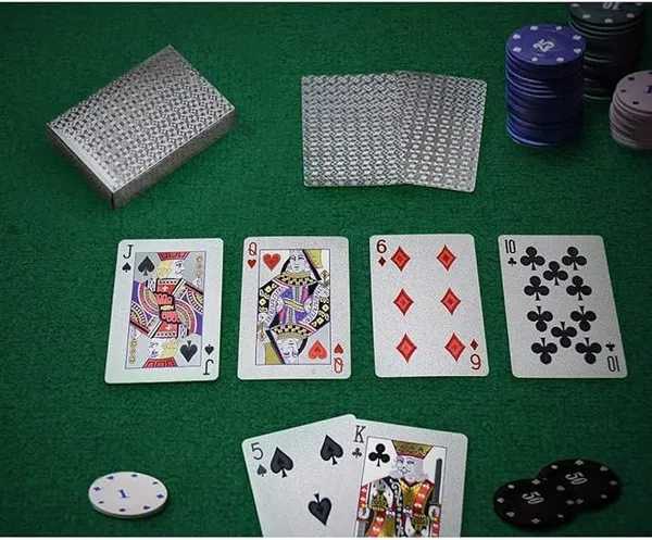 Silver_Deck_Poker_Card_|_Waterproof_Silver_Foil_Playing_Cards_|_Perfect_For_Party_And_Game_|_Foil_Deck_|_Washable_Flexible_For_Adults,_Family,_Game_And_Party