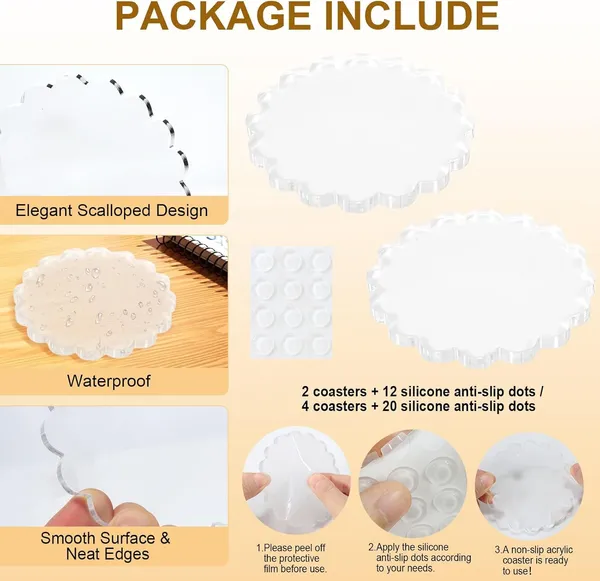 Multi_Scalloped_Shape_Acrylic_Coasters_|_Pack_Of_2_Transparent_Drink_Coasters_For_Cups,_Mugs_&_Glasses_|_Elegant_Table_Coasters_For_Home,_Office_&_Café_|_Non-Slip,_Heat_Resistant_&_Easy_To_Clean