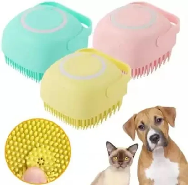 Multi_Silicon_Soap_Dispenser_|_Grooming_Brush_For_Dog,_Cat,_Rabbit_|_Massage_Brush_|_Hair_Cleaning_Brush_|_Soft_Shampoo_Dispenser_|_Bath_Body_Brush_For_Pets/Assorted_Color_/_1_Pack