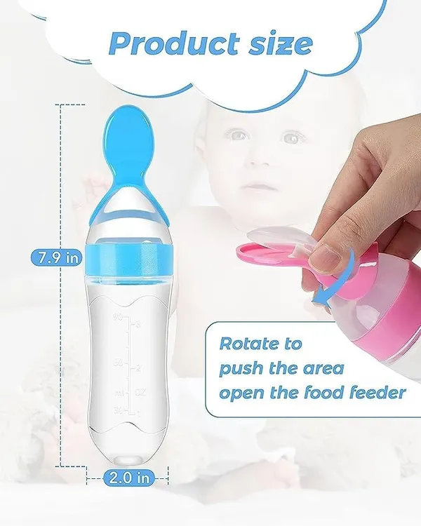 Multi_Silicon_Spoon_Squeeze_Feeder_|_Baby_Food_Feeder_Bottle_|_Feeding_Spoons_|_Baby_Feeding_Supplies_|_Food_Dispensing_Spoon_For_Toddlers_|_Baby_Feeders_For_Baby_Food/Assorted_Color