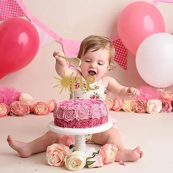 Gold_Sun_One_Cake_Topper_|_Gold_Glitter_Cake_Topper_For_1St_Birthday_|_First_Anniversary_Party_Decor_|_Single-Sided_Glitter_Cake_Topper_|_Smash_Cake_Decoration_|_Photo_Booth_Props