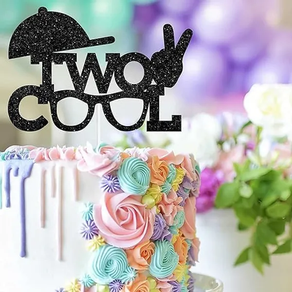 Multi_Two_Cool_Cake_Topper_|_2Nd_Birthday_Party_Black_Glitter_|_Second_Birthday_Photo_Props_|_Party_Decoration_Supplies_|_Smash_Cake_Decoration_|_Sunglasses_Shape