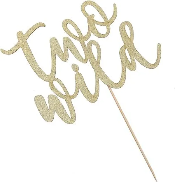 Gold_Two_Wild_Cake_Topper_|_Jungle_Theme_2Nd_Birthday_Party_Decoration_|_Gold_Glitter_Cake_Topper_For_Second_Birthday_|_Safari_And_Animal_Theme_Party_Supplies