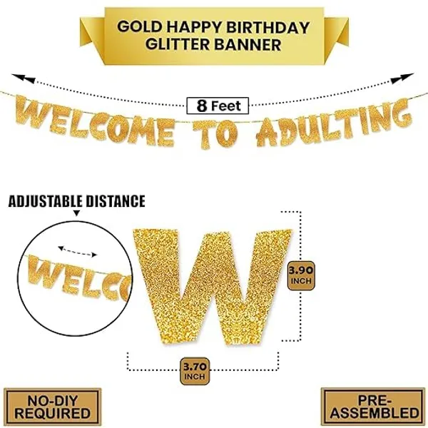 Gold_Welcome_To_Adulting_Banner_|_18Th_&_21St_Birthday_Party_Gold_Glitter_Banner_|_Party_Decorations_And_Supplies_|_Pre-Assembled_|_No_Diy_Needed
