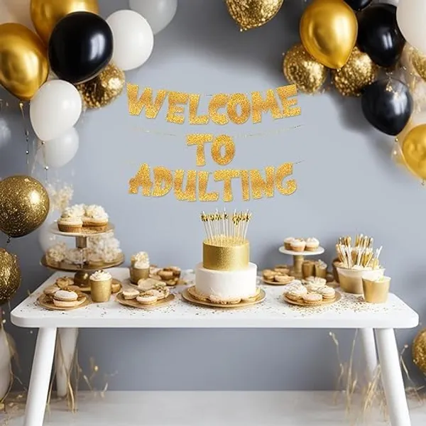 Gold_Welcome_To_Adulting_Banner_|_18Th_&_21St_Birthday_Party_Gold_Glitter_Banner_|_Party_Decorations_And_Supplies_|_Pre-Assembled_|_No_Diy_Needed