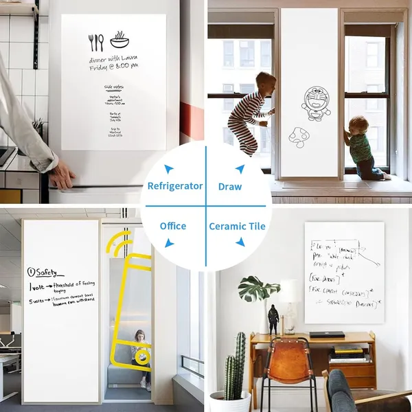 Multicollor_Dry_Erase_Whiteboard_Sticker_Wall_Decal,_Self-Adhesive_White_Board_Peel_Stick_Paper_For_School,Office,Home,Kids_Drawing_With_1_Water_Pen_(78.7"_X_17.7")