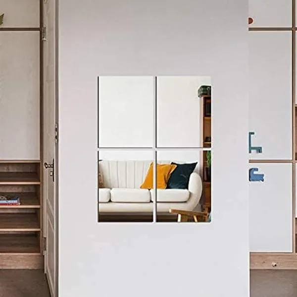 Multi_4_Pcs_Rectangular_Wall_Mirror_Tiles_|_Non_Glass_Thick_Self_Adhesive_Acrylic_Mirror_Sheets_|_Wall_Mirror_Stickers_|_6.3''_X_8.3''_X_0.07''