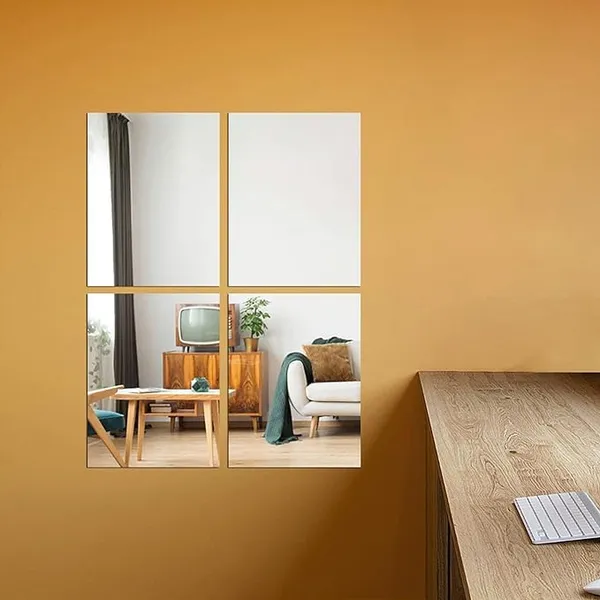 Multi_4_Pcs_Rectangular_Wall_Mirror_Tiles_|_Non_Glass_Thick_Self_Adhesive_Acrylic_Mirror_Sheets_|_Wall_Mirror_Stickers_|_6.3''_X_8.3''_X_0.07''