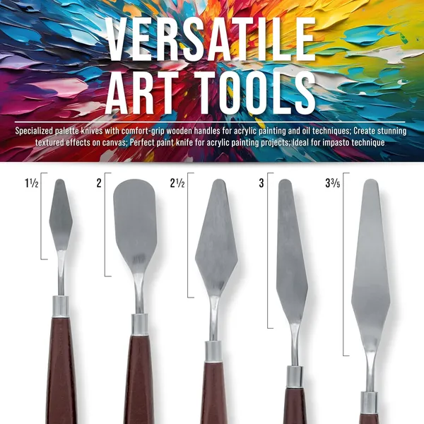 Multicollor_Us_Art_Supply_5_Piece_Palette_Knife_Set