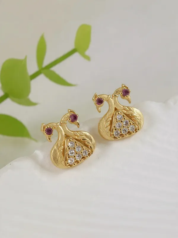 Traditional_Gold-Plated_Double_Peacock_Stud_Earrings_With_Ruby_And_White_Stones_For_Women