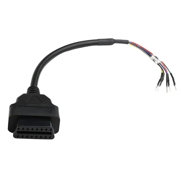 OBD_OBDII_OBD2_16_Pin_Female_Connector_K_+_CAN_K_Line_Jumper_Tester_Cable_Universal_Pigtail_DIY_Mobley_Adapter_for_Motorcycle_Car_Truck_1ft_Feet_30cm/12