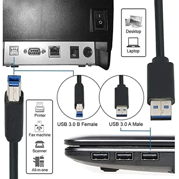 Star_Autolink_USB_3.0_Printer_Cable,_USB-A_to_B_Male,_Black,_5Gbps_Data_Sync,_Compatible_with_Printers,_Scanners,_Docking_Stations,_1_m_STAR194