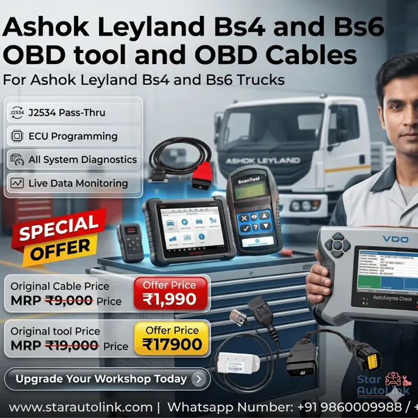 Ashok_Leyland_Scan_Tool_Diagnostic_Tool_BS4_OBD2_Cable_STAR030