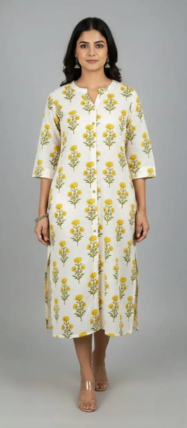 Geometric_Print_Yellow_Rayon_Aline_Kurti_For_Women