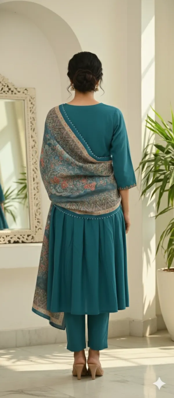 Blue_Hand_Work_Mul_Chanderi_Kurta_Set_With_Dupatta_For_Women_Combo_Set_(_Pack_Of_2)