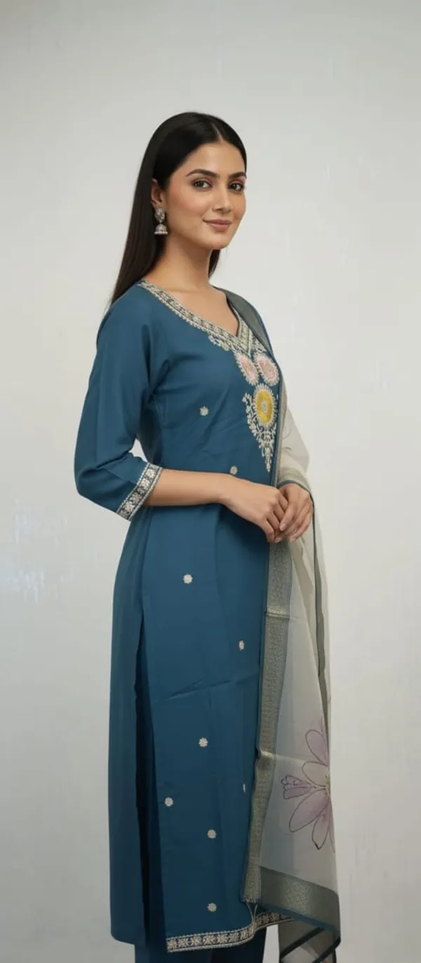 Blue_Thread_Work_Silk_Suit_Banarsi_Dupatta_For_Women