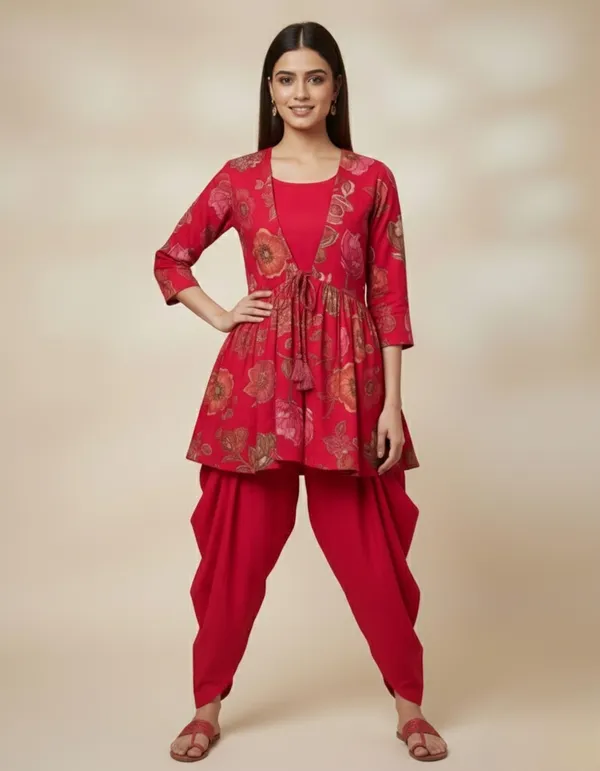 PINK_PRINTED_SILK_DHOTI_SET