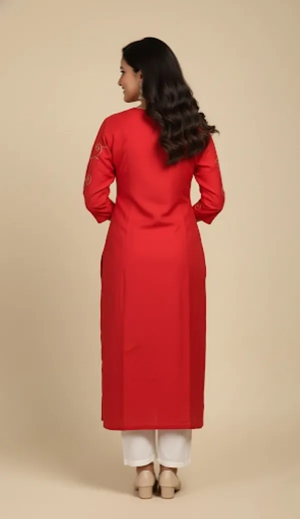 RED_PEARL_AND_PIPE_WORK_SILK_KURTA_AND_BOTTOM_SET