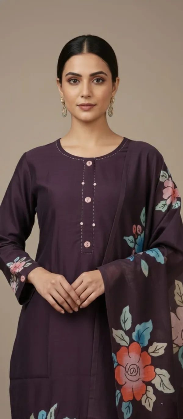 Purple_Aplique_Work_Silk_Suit_For_Women