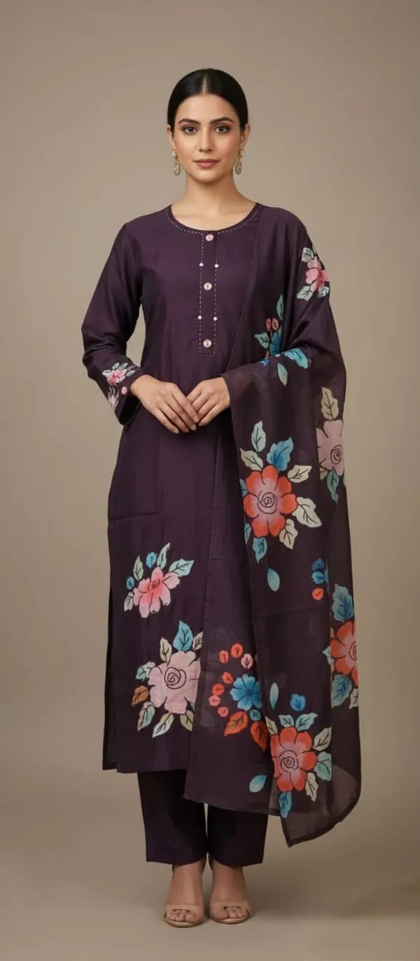 Purple_Aplique_Work_Silk_Suit_For_Women