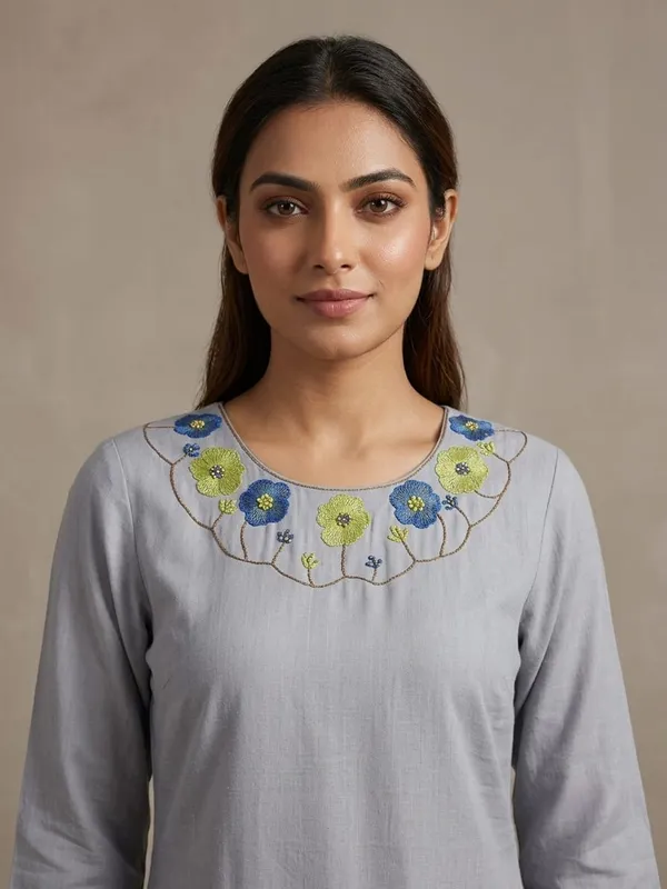 GRAY_HAND_PAINT_AND_KATHA_WORK_SILK_CO-ORD_SET