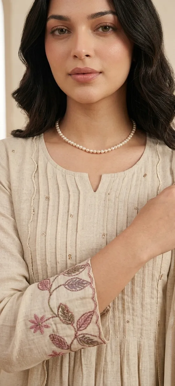 CREAM_PINTEX_COTTON_KURTA_SET_WITH_DUPATTA