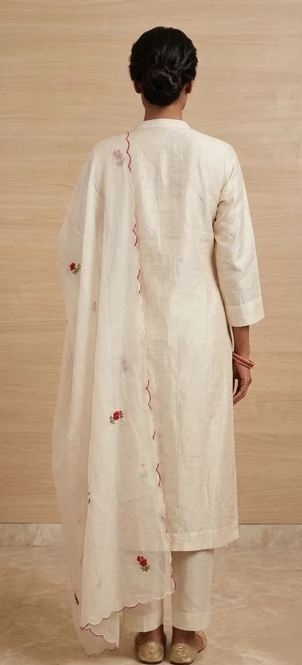 IVORY_TISSUE_SHIMMER_NECK_HANDWORK_KURTA_SET_WITH_DUPATTA