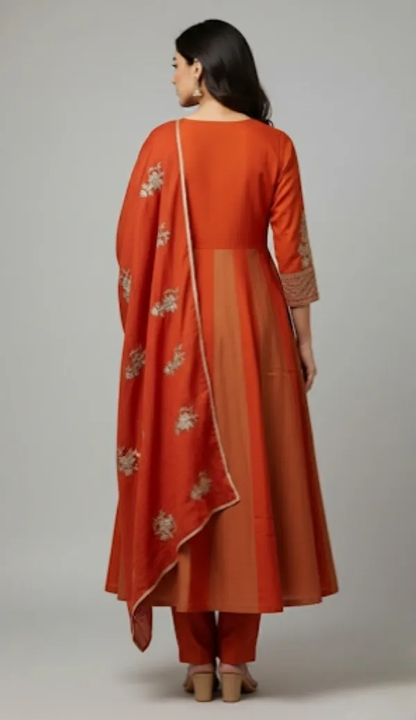 ORANGE_ZARI_MUL_CHANDERI_ANARKALI_,_PANT_WITH_DUPATTA