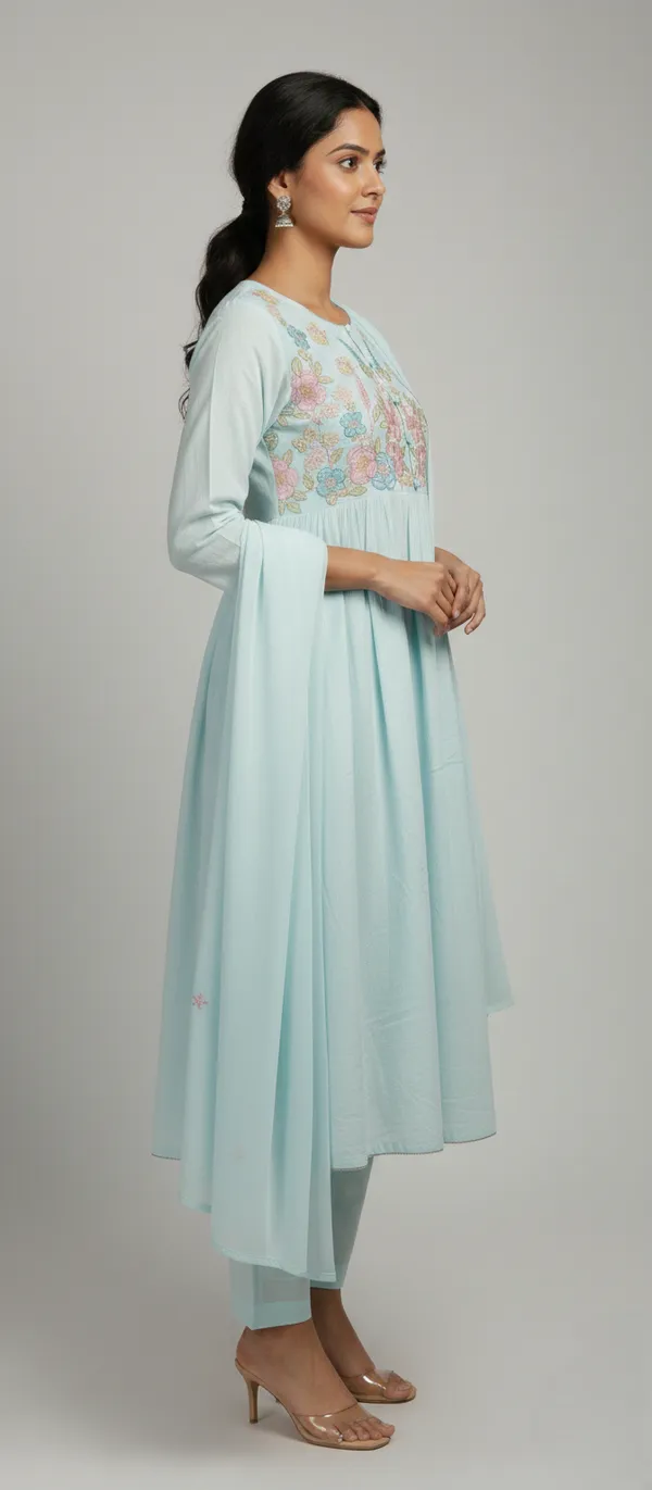 SKY_BLUE_MUL_COTTON_THREAD_WORK_KURTA_SET_WITH_DUPATTA