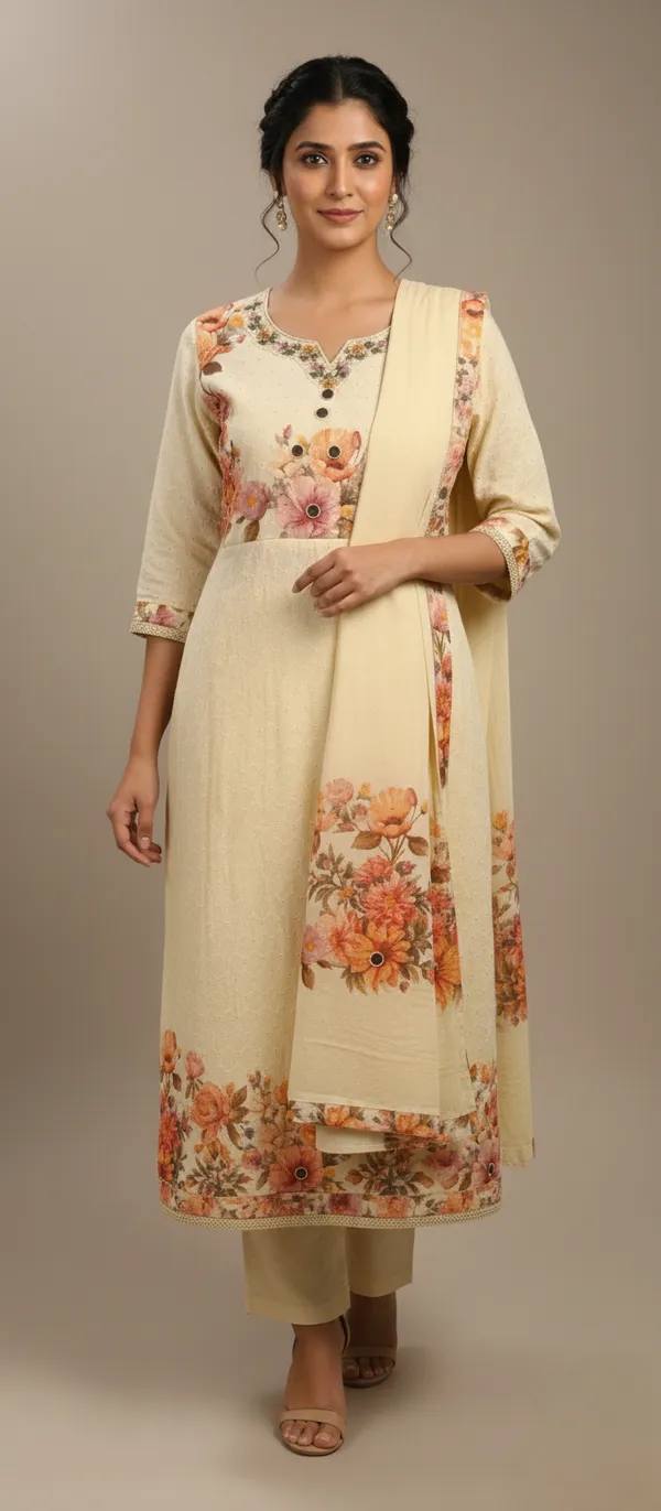 YELLOW_SHIFLI_COTTON_KURTA_SET_WITH_DUPATTA