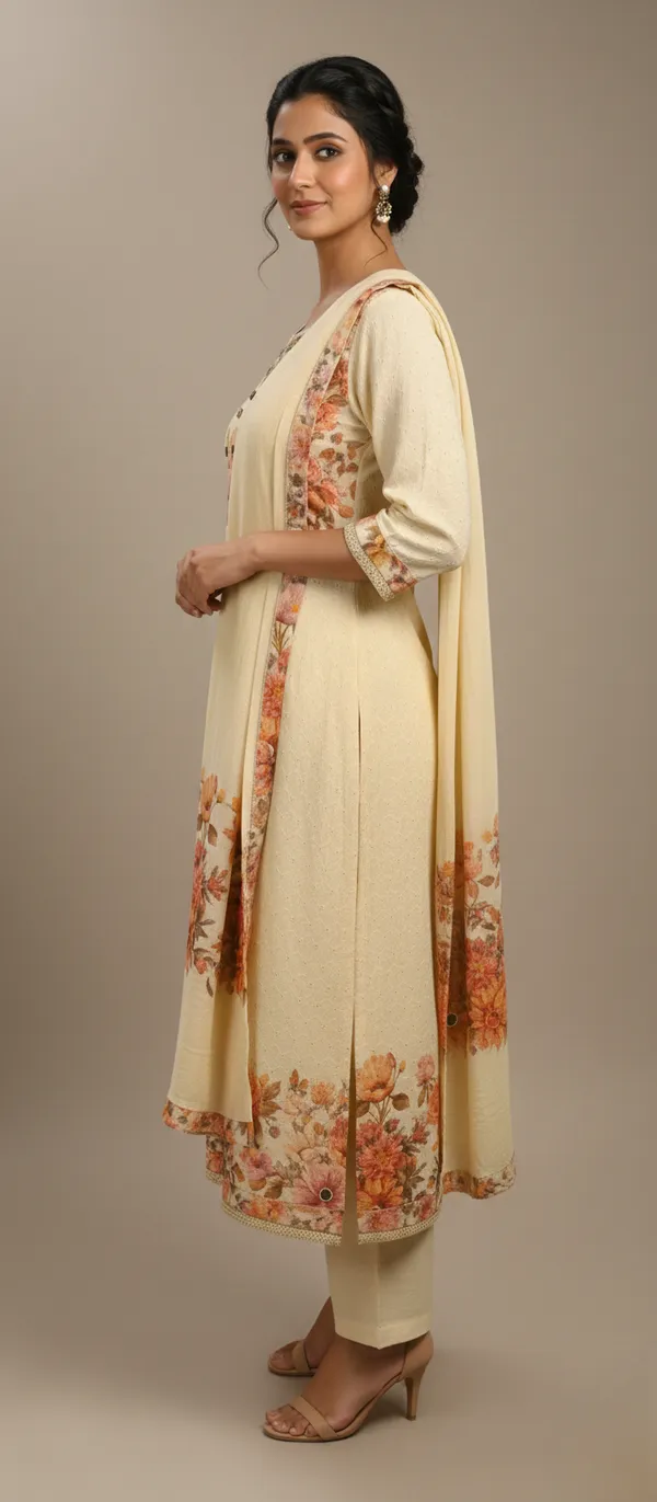 YELLOW_SHIFLI_COTTON_KURTA_SET_WITH_DUPATTA