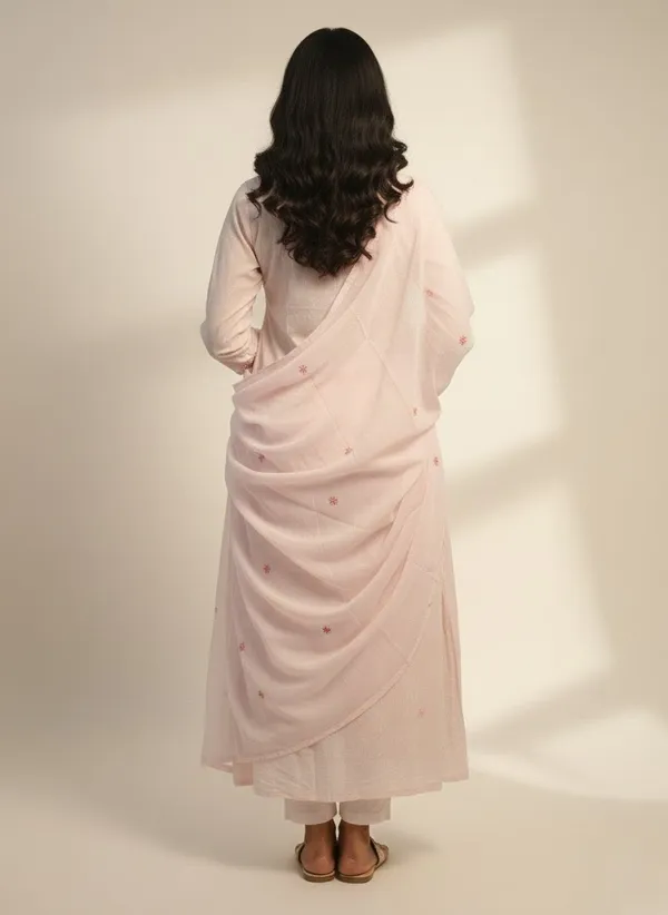Pink_Thread_Work_Cotton_Kurta_Set_With_Dupatta_For_Women